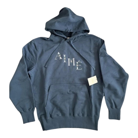 Aime Leon Dore Needlepoint Hoodie Moonlight Ocean Size M Mens Hoodie Sweatshirt - Picture 2 of 7